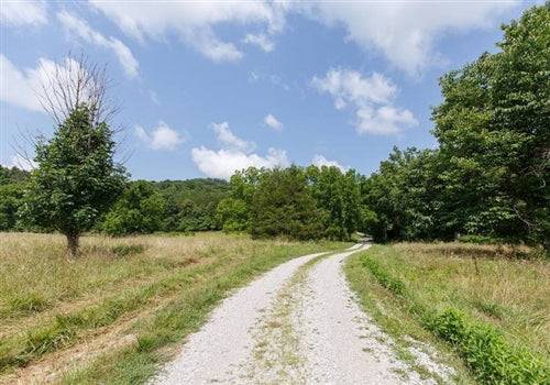 Aerial view of Kentucky Wayne County 3.90-acre rolling hills lot, showcasing lush terrain and gentle slopes in natural landscape.