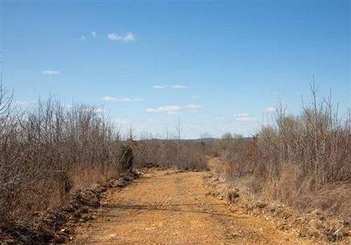 Aerial view of Tennessee Perry County Southwind Ranch Lot 17 showing 8.56-acre creek property in Perry County, Tennessee.