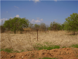 Aerial view of Texas Foard County lot 23 in Crowell, 0.8-acre residential land for sale by Onlinelandsales.