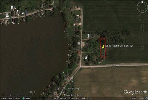 Map of Eaton County, Michigan, Supervisor's Plat of East Haven onlinelandsales image, showing property boundaries and lot details.