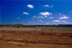 Aerial view of Texas Hudspeth County land in Cornudas/Dell City, showing open desert terrain on a 0.5-acre plot.