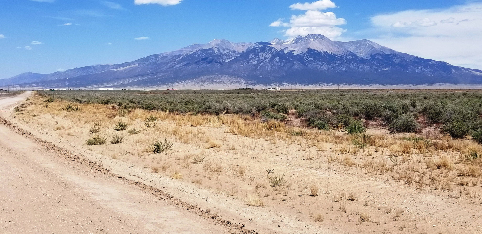 Aerial view of Colorado Alamosa County Deer Valley Meadows Unit 2, Block F, Lot 22, showing undeveloped 3.33-acre land parcel.
