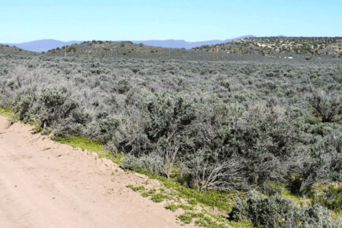 Aerial view of Nevada Elko County Last Chance Ranch Lot 7, 2.06-acre property with electricity in Onlinelandsales listing.